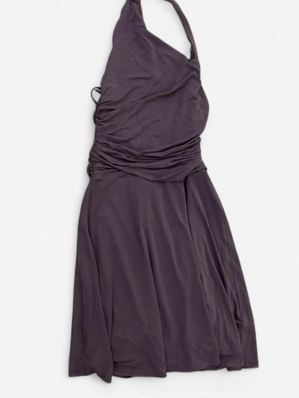 BCBG Gorgeous Brown Asymmetrical Midi Dress